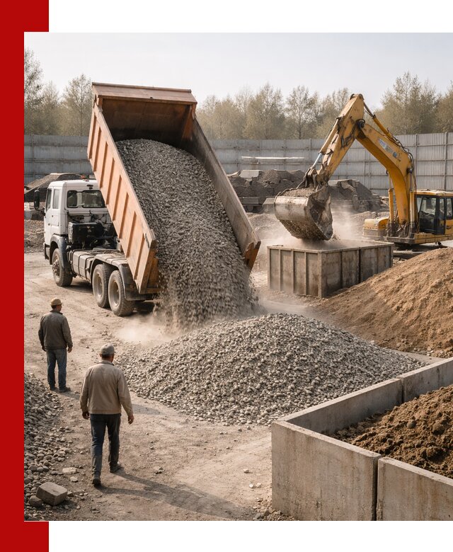 Доставка нерудных материалов с погрузкой и разгрузкой в Канске