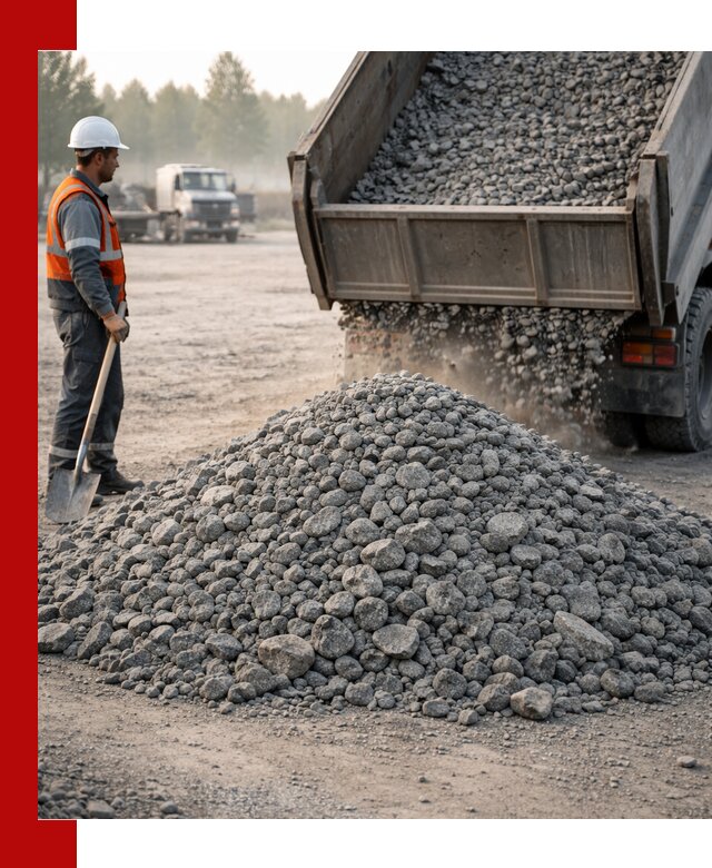 Гранитный щебень фракции 100–201 для строительства в Канске