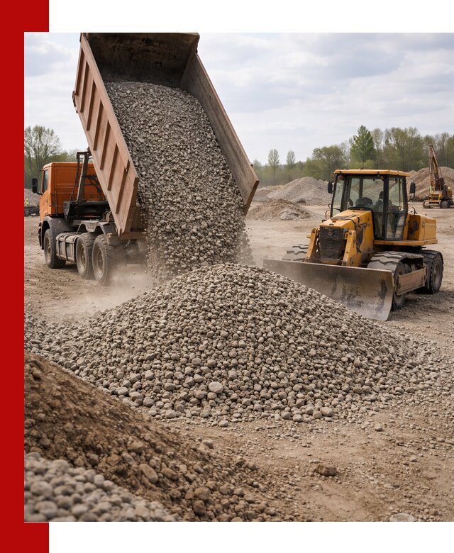 Доставка гравийного щебня фракции 40-70 в Канске