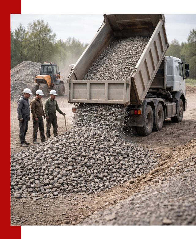 Доставка гравийного щебня фракции 70-120 в Канске