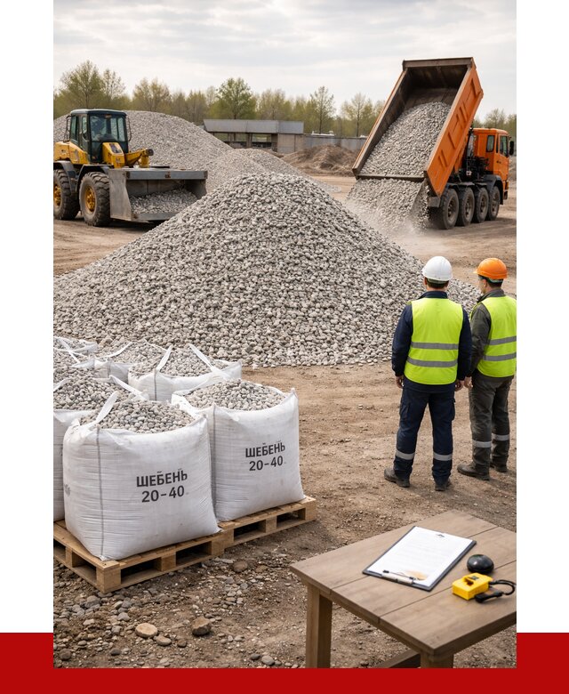 Известняковый щебень 20-40 в Канске от 2295 р. ПРОНЕРУДКнс