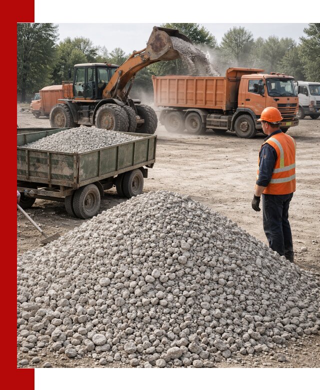 Доставка известнякового щебня фракция 20–40 в Канске