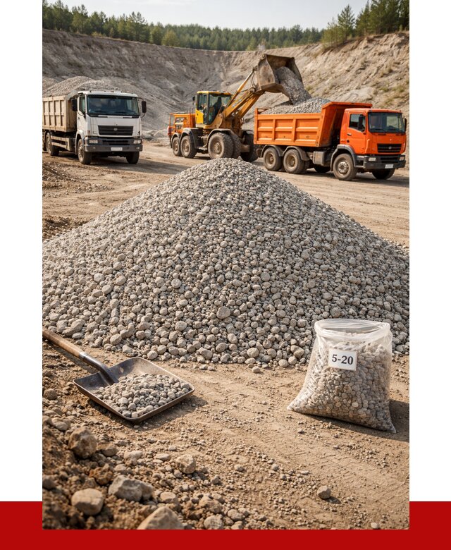 Доломитовый щебень фр. 5-20 в Канске от 4590 р. | ПРОНЕРУДКнс