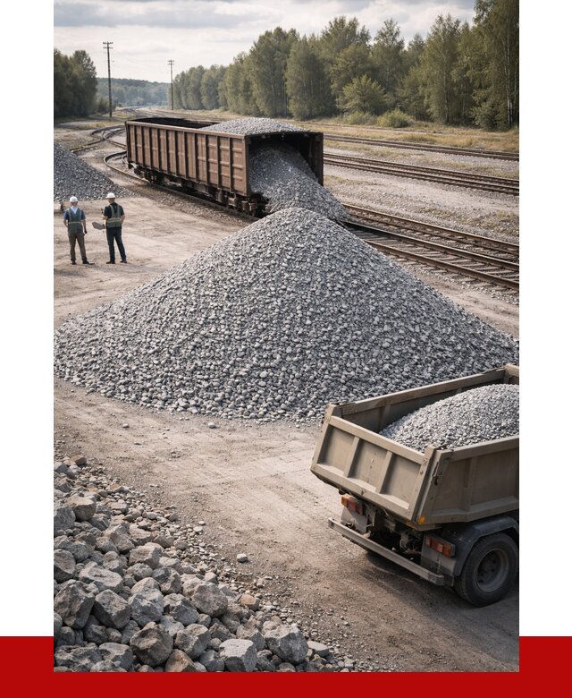 Железнодорожный щебень 20-60 в Канске от 1858 р. | ПРОНЕРУДКнс