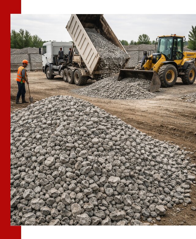 Доставка бетонного щебня фракции 40-70 в Канске