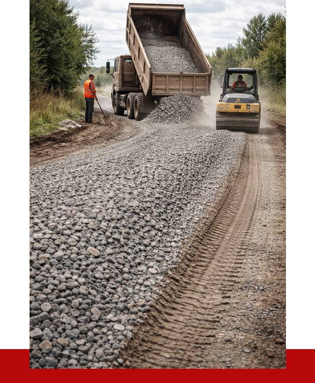 Щебень для отсыпки дороги в Канске от 2951 р. ПРОНЕРУДКнс