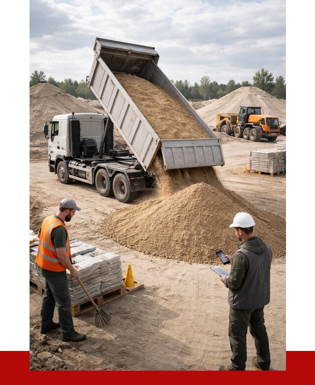 Карьерный песок с доставкой в Канске от 3934 р. ПРОНЕРУДКнс