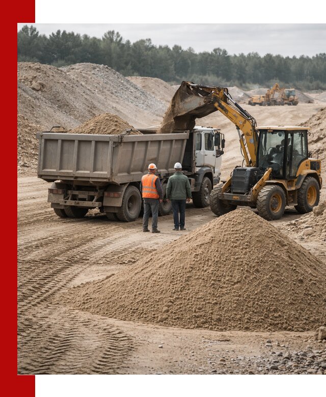 Карьерный среднезернистый песок с доставкой в Канске