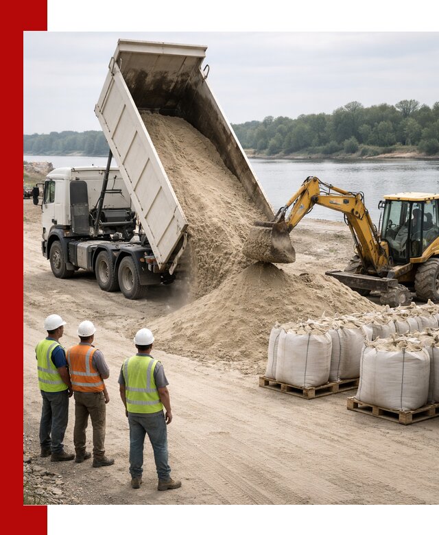 Доставка речного песка в Канске самосвалами и погрузкой