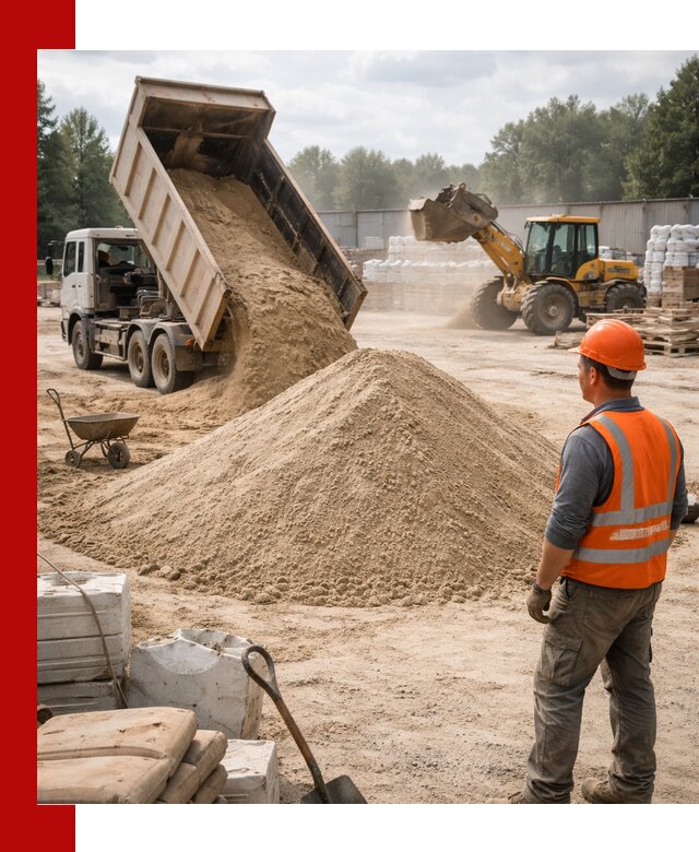 Доставка строительного песка с самосвалом в Канске