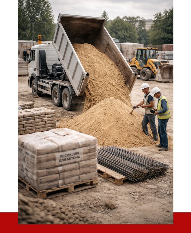 Песок для бетона в Канске от 2732 р. с доставкой, ПРОНЕРУДКнс