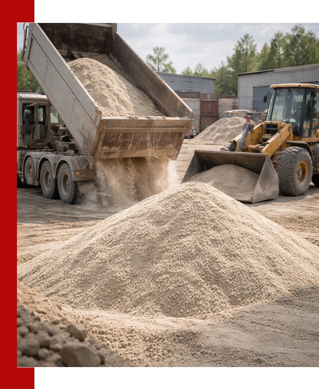 Кварцевый песок с доставкой в Канске для строительных работ