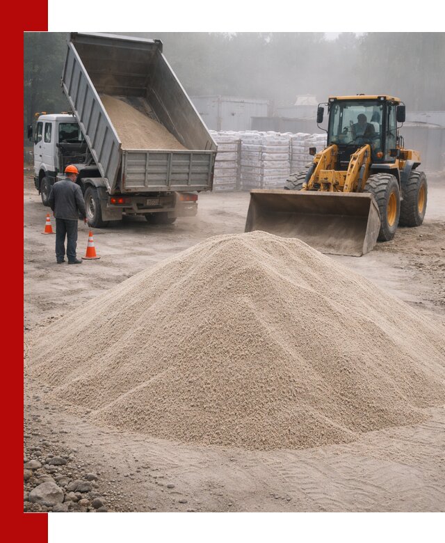 Кварцевый песок фракция 0–8 для стройработ в Канске