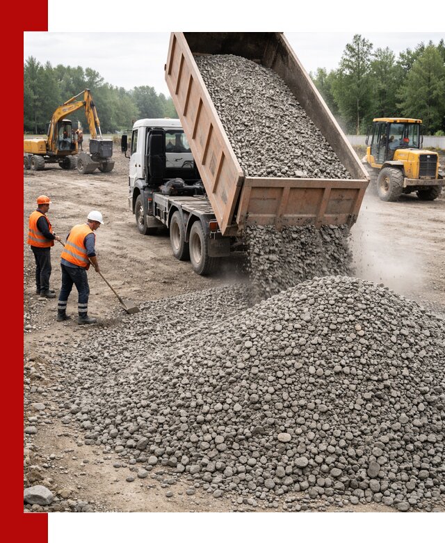 Доставка гравия фракции 40-70 в Канске оптом и в розницу