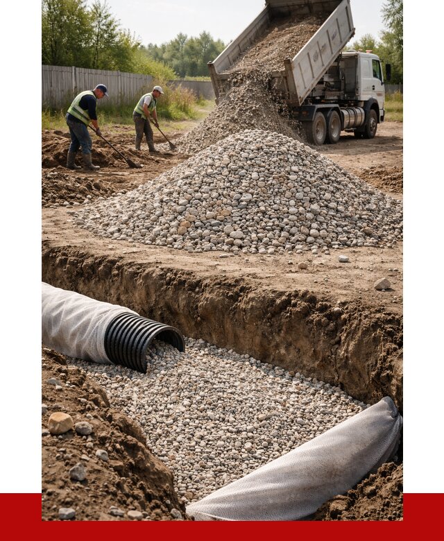 Гравий для дренажа в Канске от 2404 р., доставка ПРОНЕРУДКнс