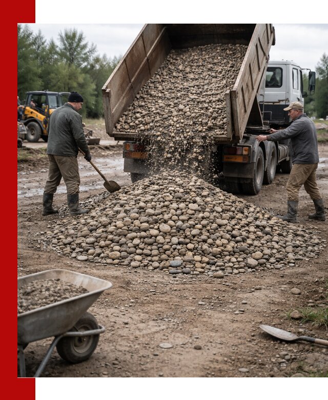 Доставка гальки речной оптом и в розницу в Канске