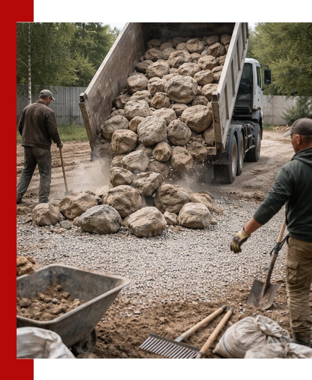 Доставка и укладка булыжника в Канске
