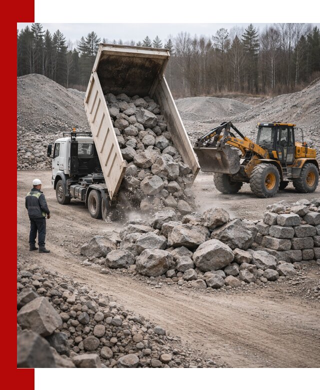 Доставка и продажа бутового гранитного камня в Канске