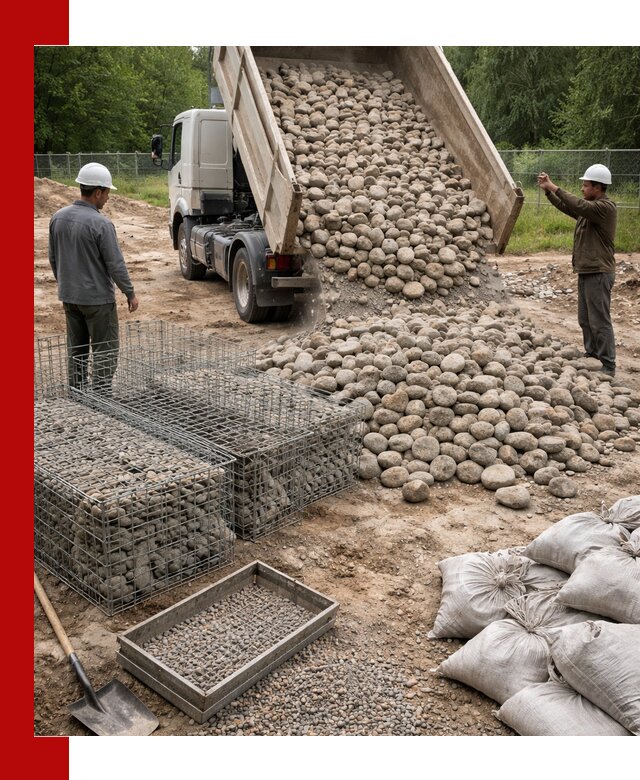 Камень для габионов фракция 70–151 в Канске