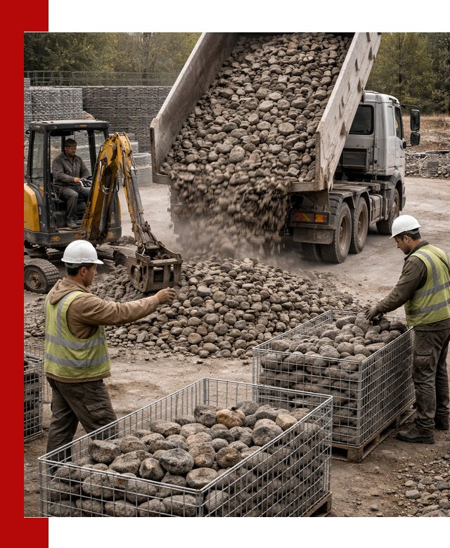 Камень для габионов фракция 100–201 в Канске