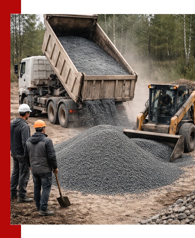 Гранитный отсев 0-5 с доставкой и разгрузкой в Канске