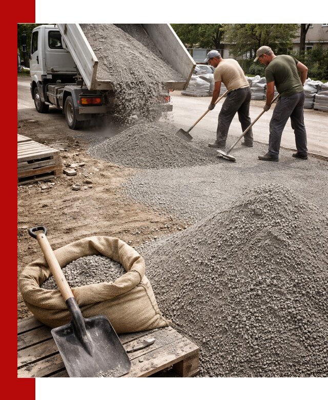 Отсев для тротуарной плитки в Канске — доставка и укладка