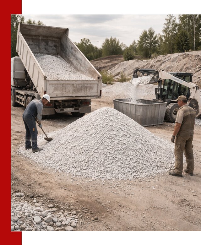 Доставка и продажа белой мраморной крошки в Канске