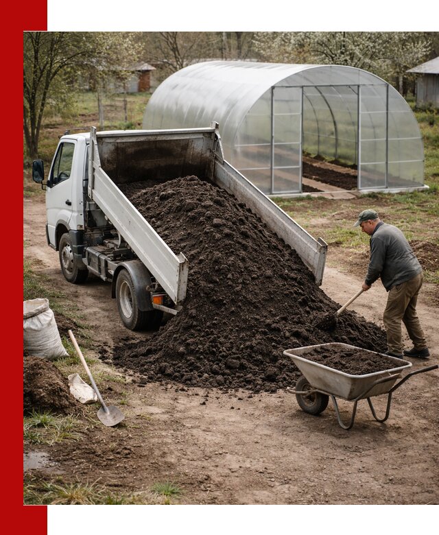 Чернозем для теплицы с доставкой в Канске