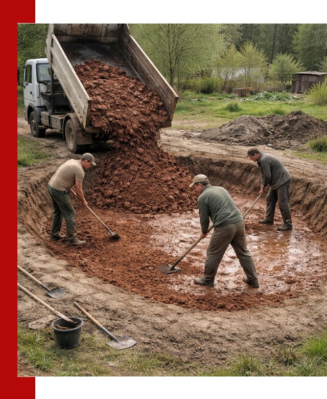 Купить качественную глину для пруда в Канске