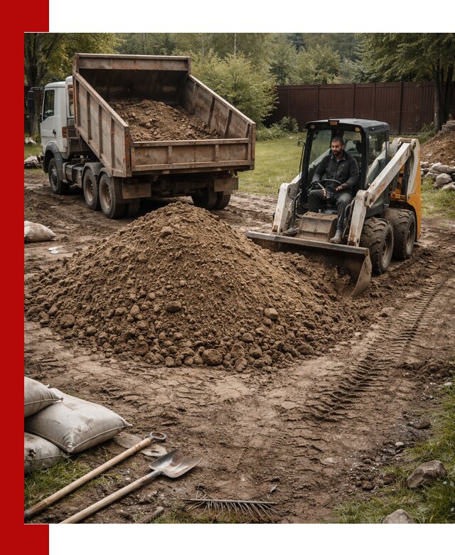 Суглинок для планировки участков в Канске с доставкой и выгрузкой