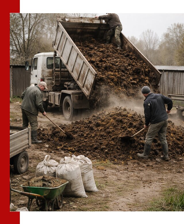 Доставка коровьего навоза самосвалом в Канске