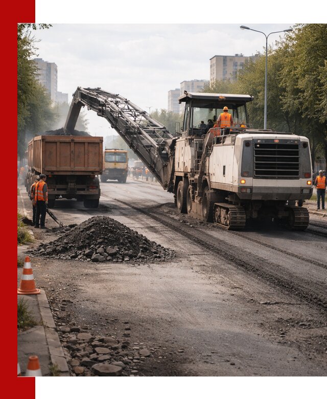 Фрезерованный асфальт в Канске — удаление и вывоз старого покрытия