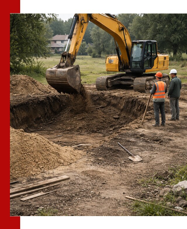 Рытье котлована под фундамент в Канске (быстро и недорого)
