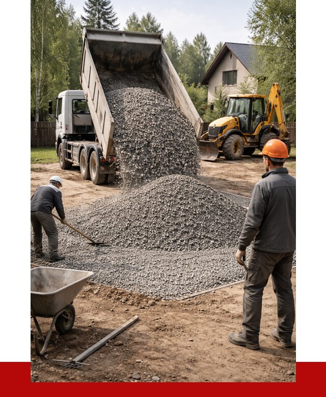 Отсыпка участка щебнем в Канске от 7104 р. ПРОНЕРУДКнс