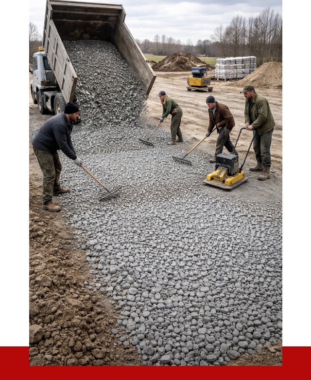 Устройство щебеночной подушки в Канске от 4918 р. ПРОНЕРУДКнс